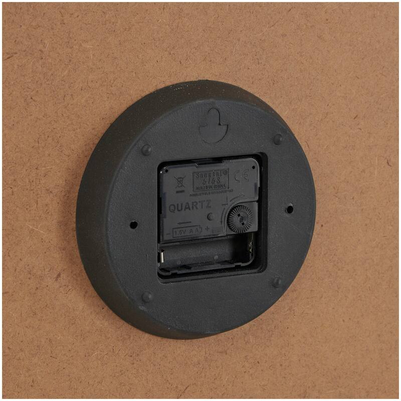 Brown Wooden Suspended Hanging Decorative Wall Clock with Brown Wood Accents