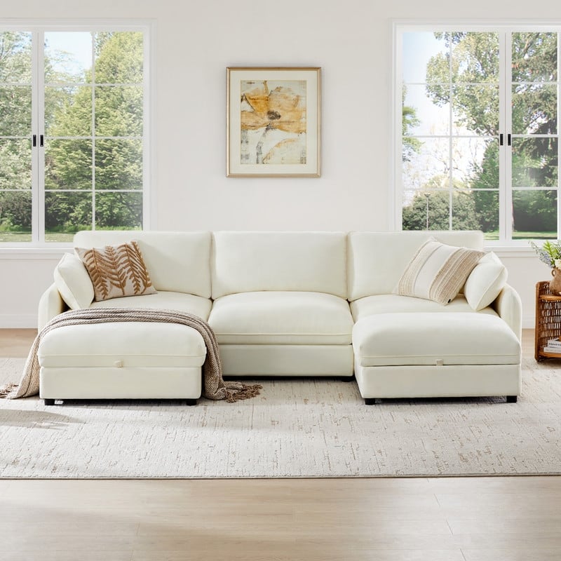 Spruce & Spring Oversized Cloud Modular Sectional Couches for Living Room
