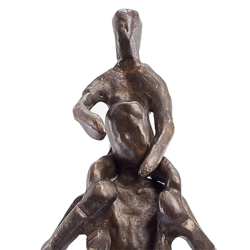Parents Carrying Children Figurine - 8.5" - Bronze
