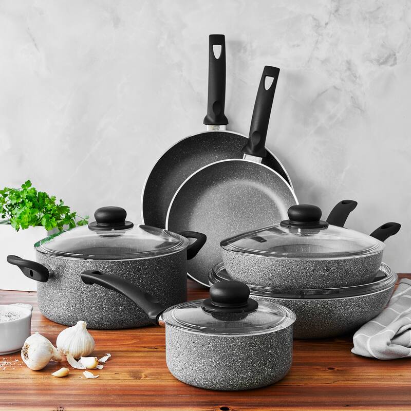 Ballarini Asti 10-pc Nonstick Cookware Set - Granite