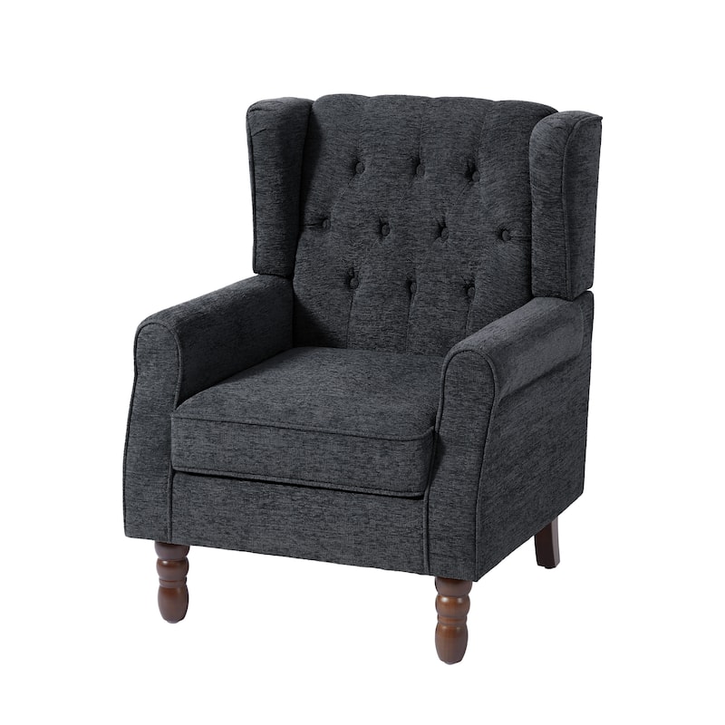 Tufted Wingback Upholstered Accent Chairs Set of 2