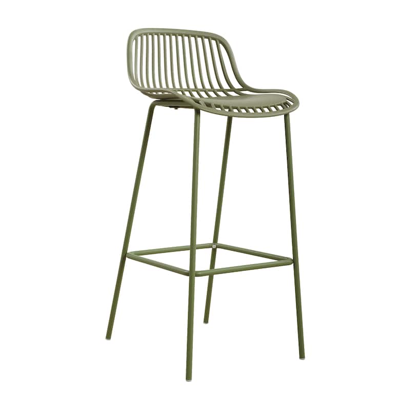 Christopher Knight Home - Benson Modern Outdoor Barstool with Weather-Resistant Design - Set of 2