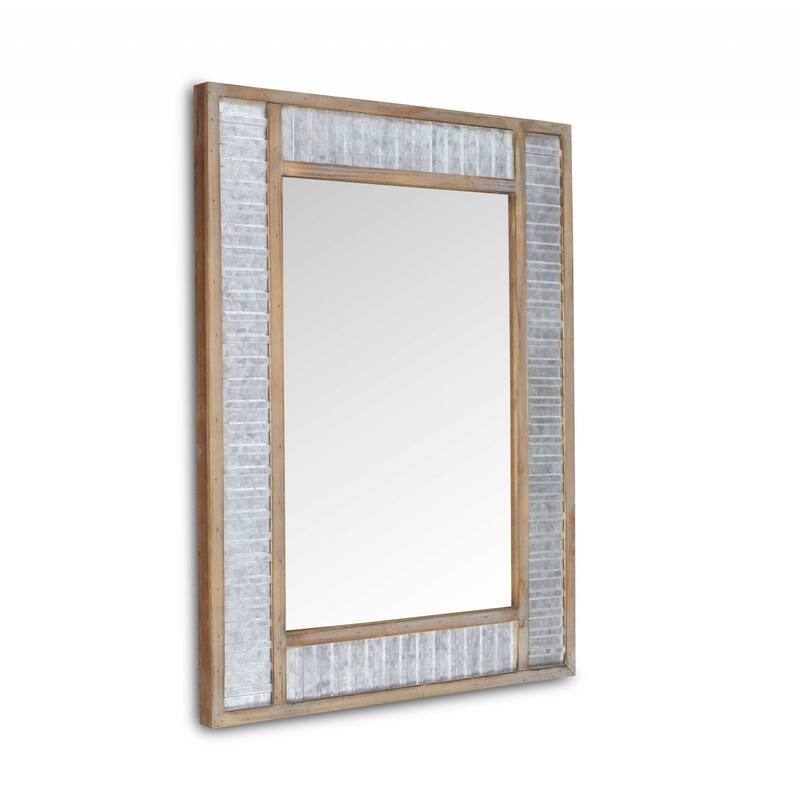 HomeRoots 32" Brown Framed Accent Mirror - 24