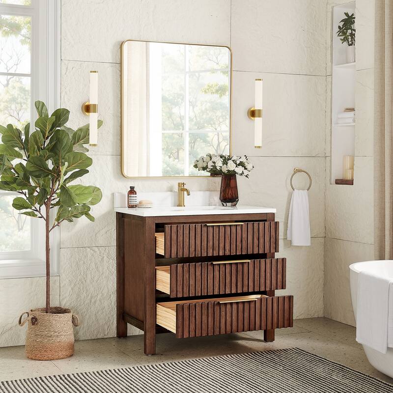 Shenzhen Bath Vanity with Composite Stone Top without Mirror