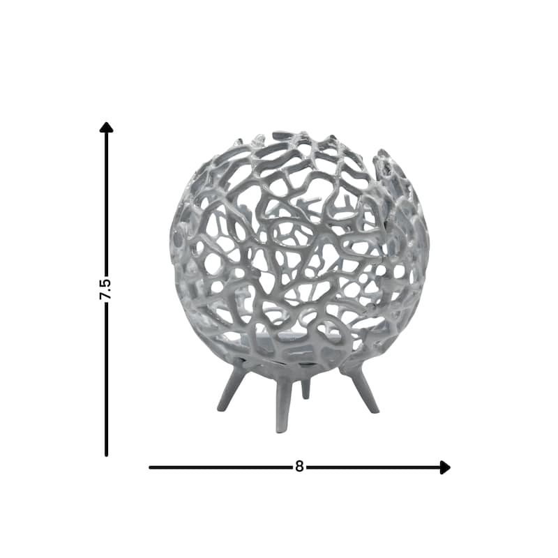 Decorative Handmade Aluminum Round Votive Candle holder Set of 2
