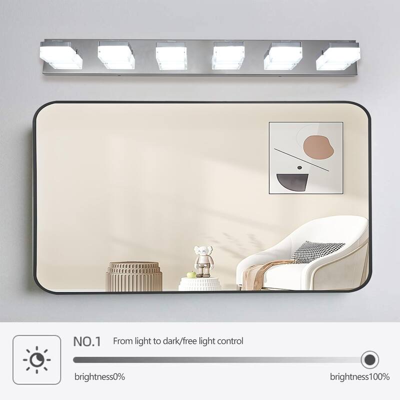 Modern 6Light LED Vanity Mirror Light Fixture For Bathrooms And Makeup
