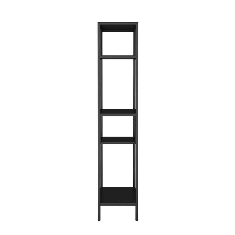 Modern Storage Shelf with 4 Compartments & Metal Legs, Freestanding Organizer,Book Shelves Display Shelves