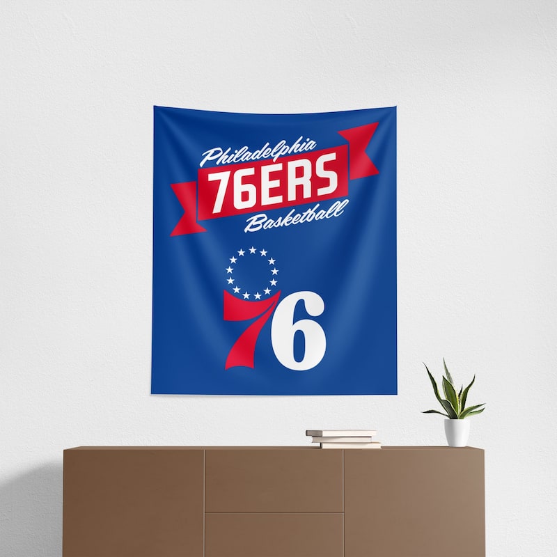NBA Premium 76Ers Printed Wall Hanging - 34"x40"