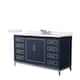 Option Dark Blue, Nickel Trim, White Quartz Top