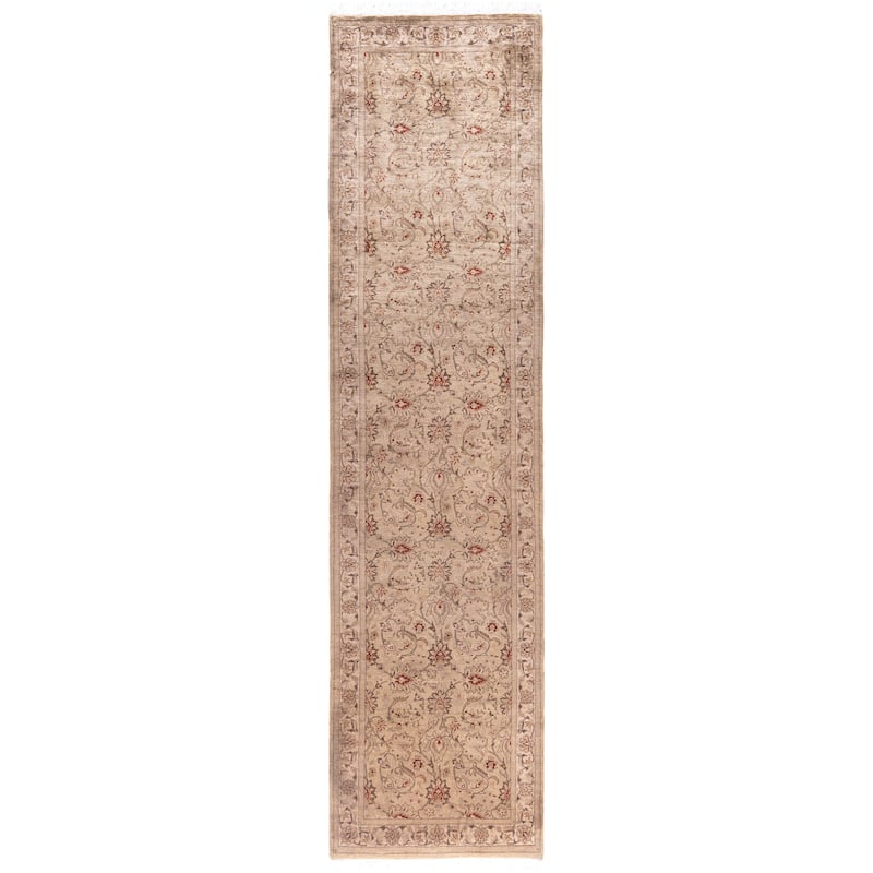 Overdyed One-of-a-Kind Hand-Knotted Runner Rug - Beige - 2' 6" x 10' 1"