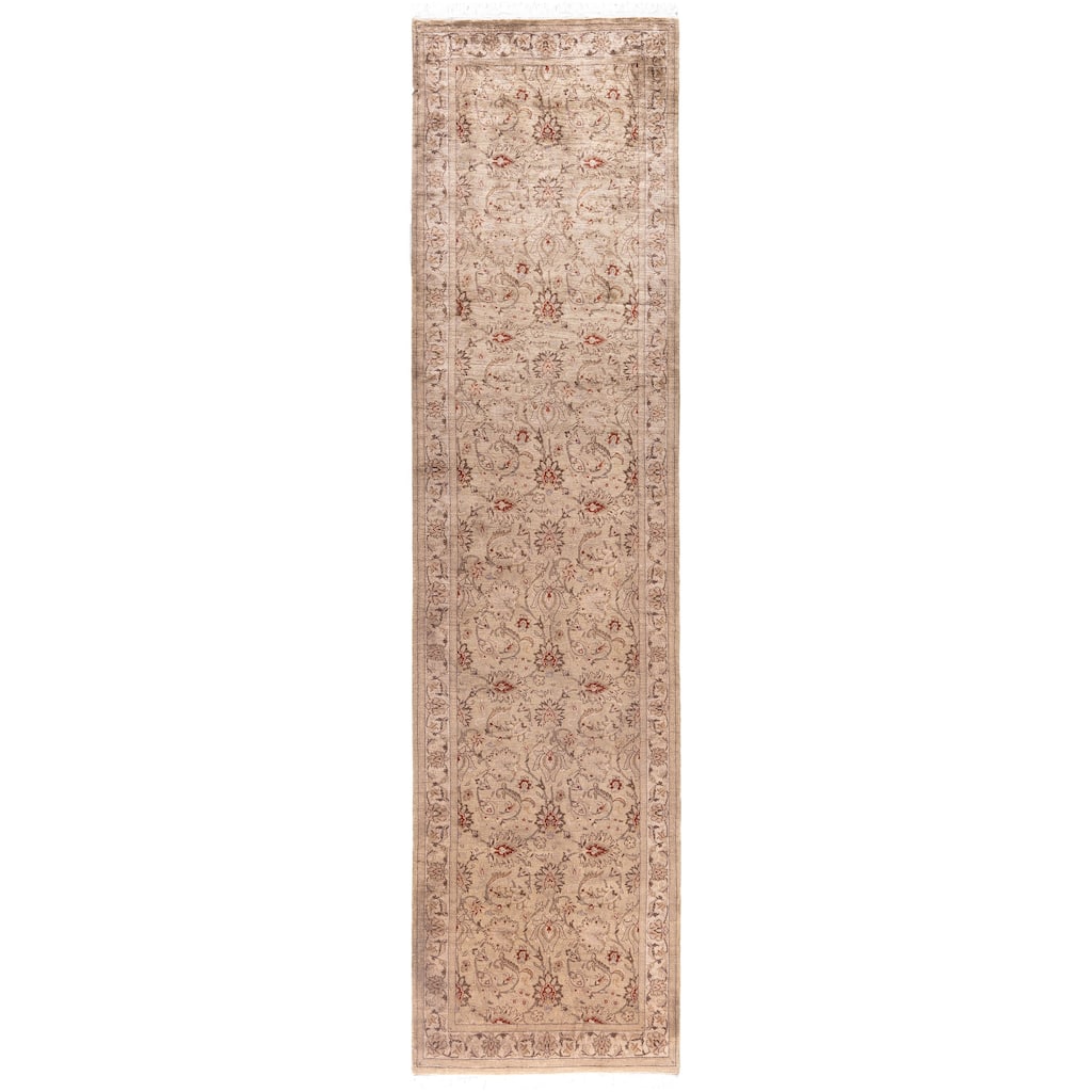 Overdyed One-of-a-Kind Hand-Knotted Runner Rug - Beige - 2' 6" x 10' 1"