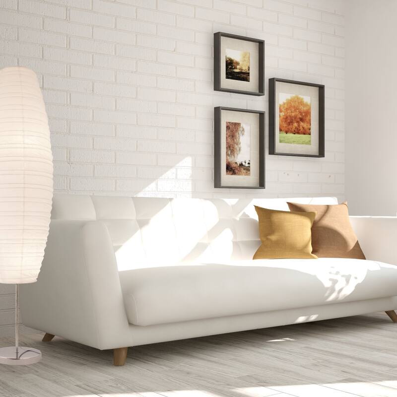 DIPLOMA Chrome Paper Floor Lamp with White Paper Shade (White)