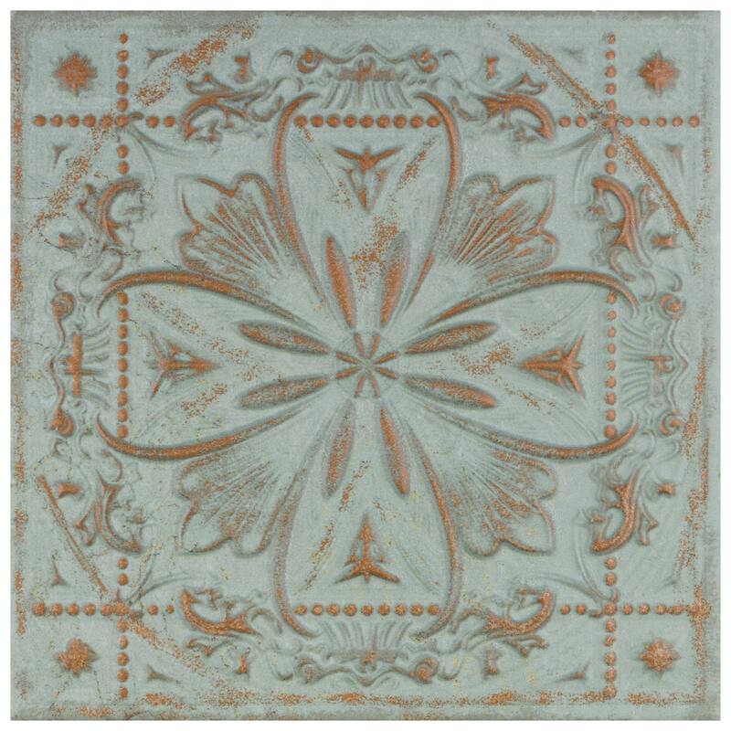 Merola Tile Fitz Green 8" x 8" Ceramic Wall Tile