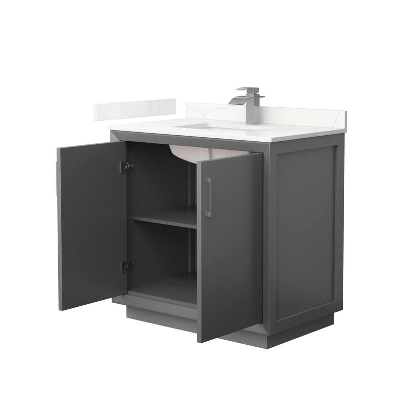 Wyndham Collection WCF414136S-QTZ-UNSMXX Strada 36" Free Standing