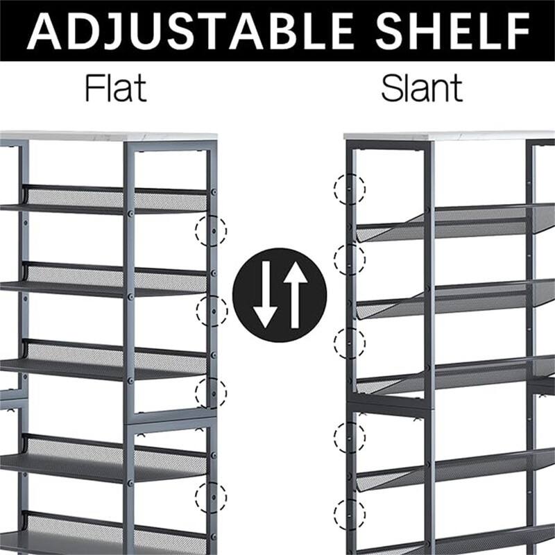 Shoe Rack 3 Row 8 Tier - 11.8"D x 29"W x 44.57"H