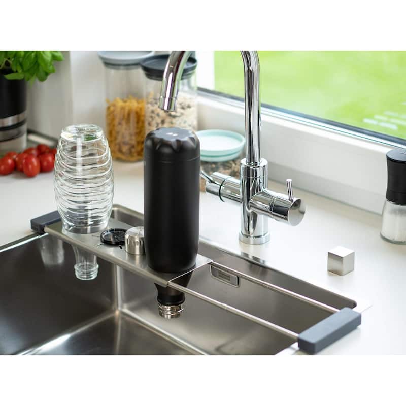 Sanni Shoo drip.it Stainless Steel Multifunctional Kitchen Sink Caddy, Drainer & Organizer