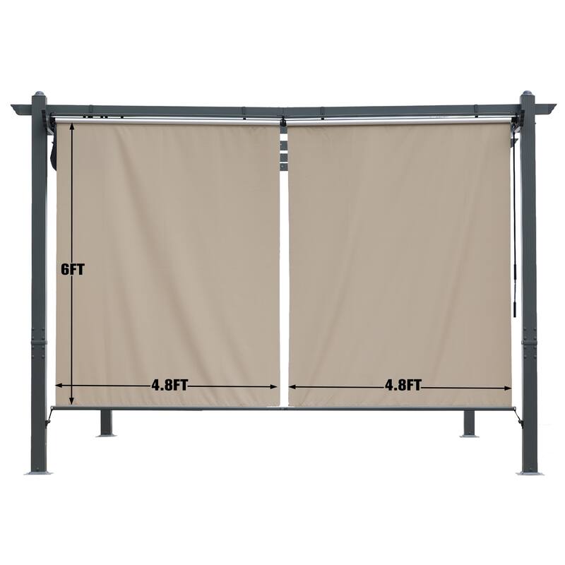 Aoodor Roller Shade, 4.8' x 6', Easy Installation for Pergola