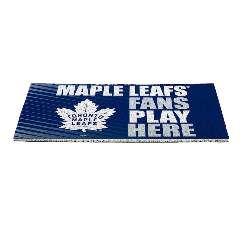 28 in. x 16 in. Toronto Maple Leafs "Fans Play Here" PVC Door Mat