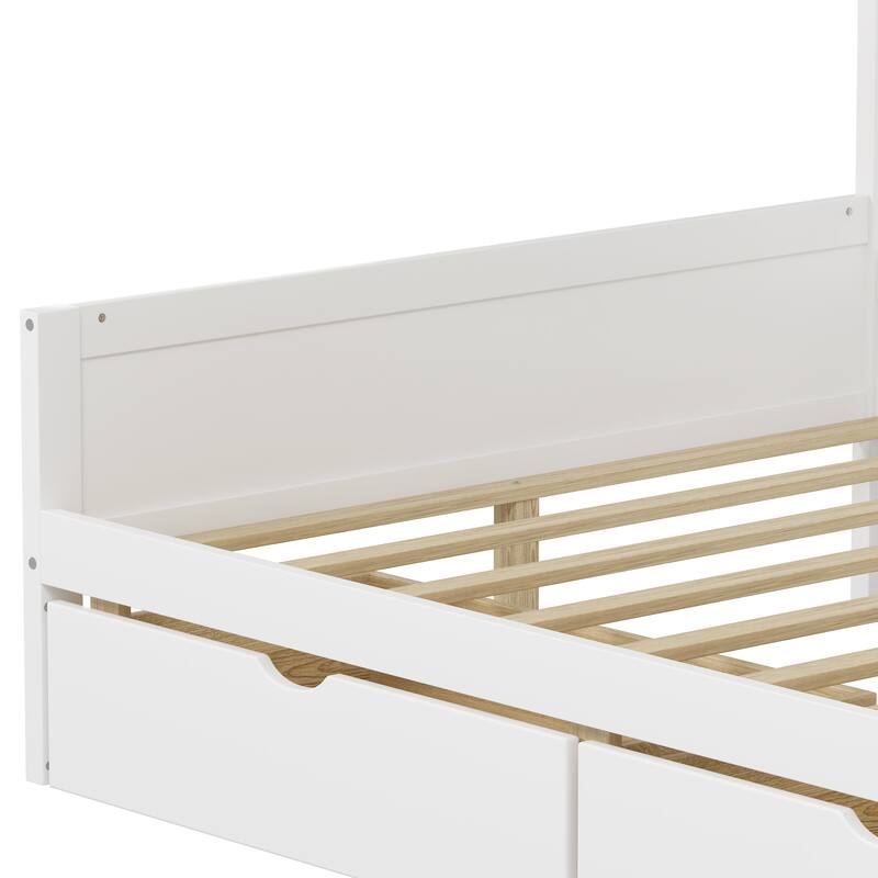 Full Size L-Shape Daybed with 9 Storage Units & Adjustable Desk (400lb Capacity)