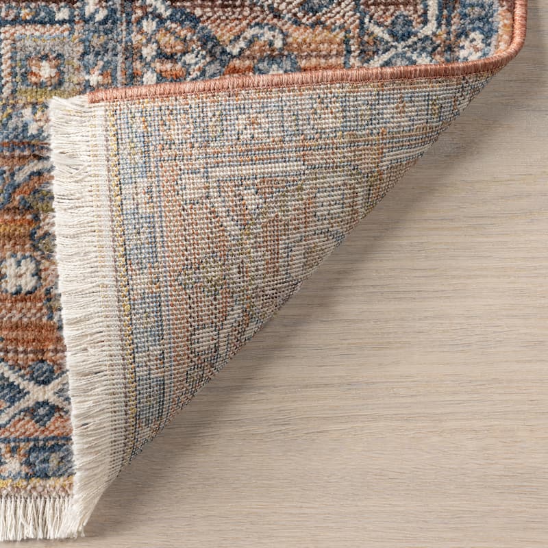 Nuloom Camila Faded Medallion Fringe Area Rug