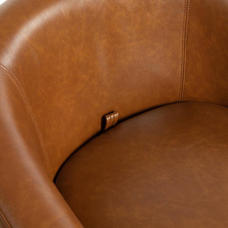 Modern Swivel Barrel Armchair with Storage