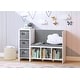 preview thumbnail 1 of 5, UTEX Kids Bookcase with Reading Nook, 6-Cubby Toy Storage Organizer with Bins,Kids Bookshelf and Storage,White White