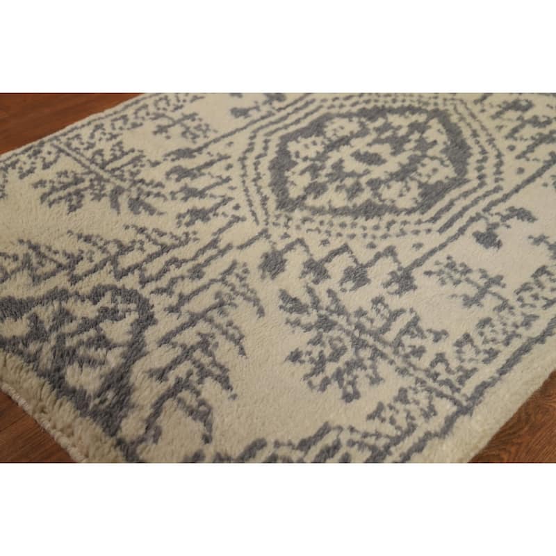 Moroccan Oriental Foyer Rug Hand-Knotted Wool Carpet - 2'0"x 3'0"
