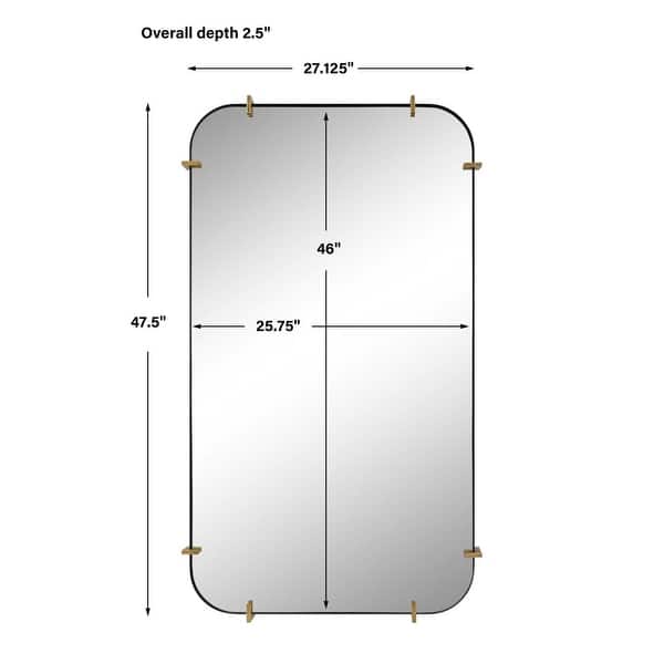 Uttermost 09888 Pali 27-1/8" W x 47-1/2" H Rectangular Framed Bathroom