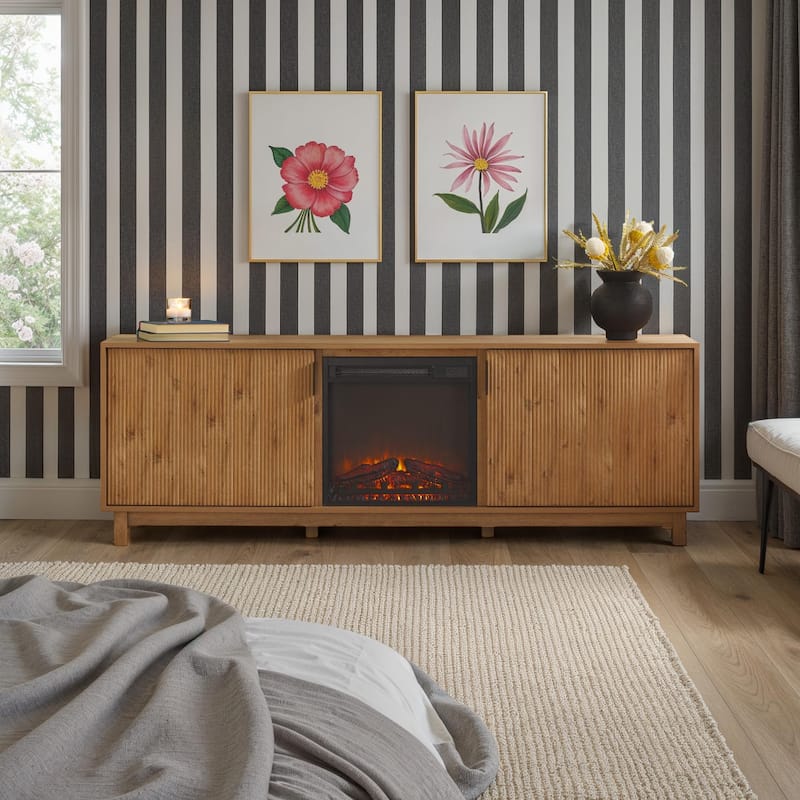 Middlebrook 70-inch TV Stand with Electric Fireplace