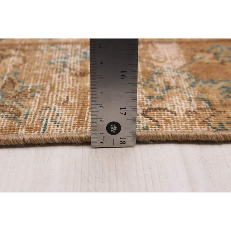 ECARPETGALLERY Hand-knotted Antalya Vintage Light Copper Wool Rug - 8'1 x 13'0