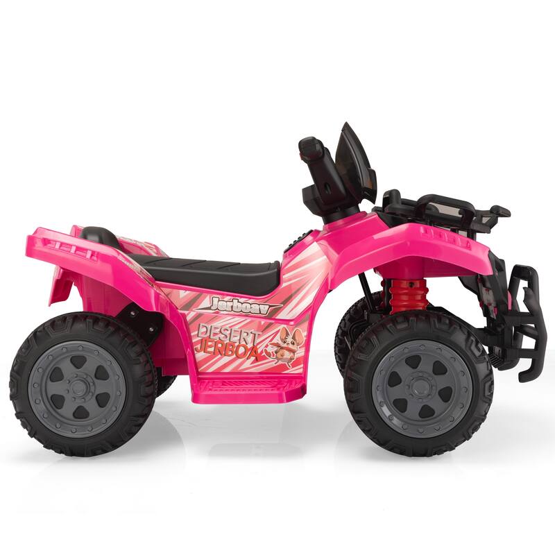 6V Electric ATV Ride-On for Kids, 4-Wheeler Quad with Music, USB, MP3, Horn, for 18-48 Months, Black