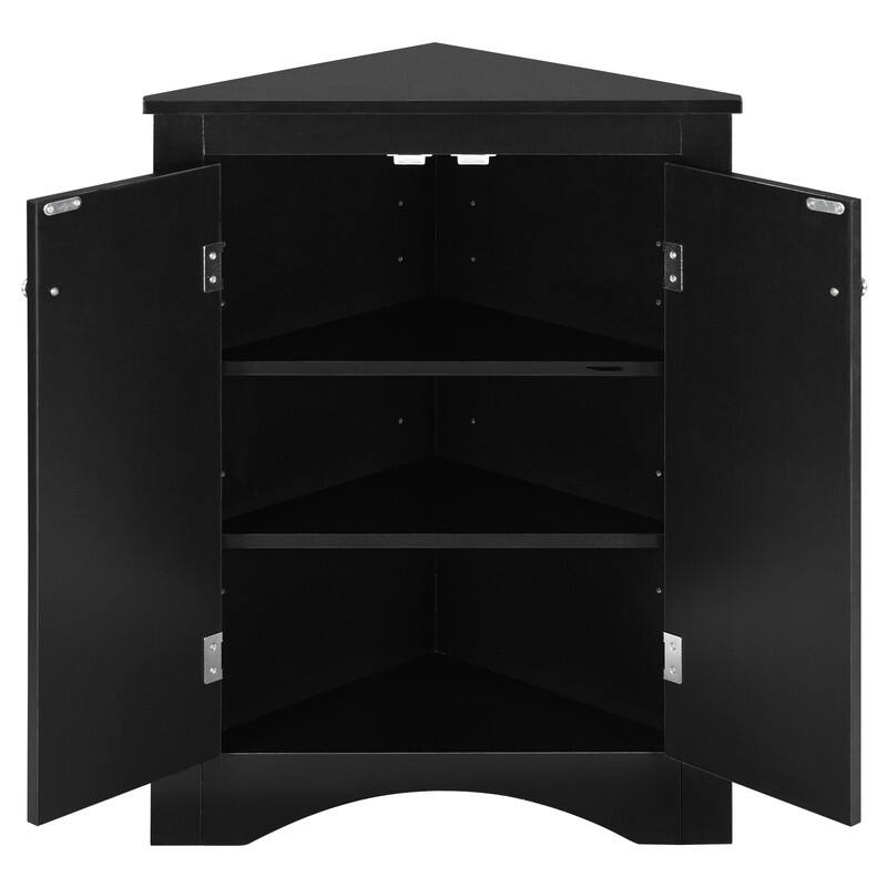 Triangle Bathroom Storage Cabinet with Adjustable Shelves