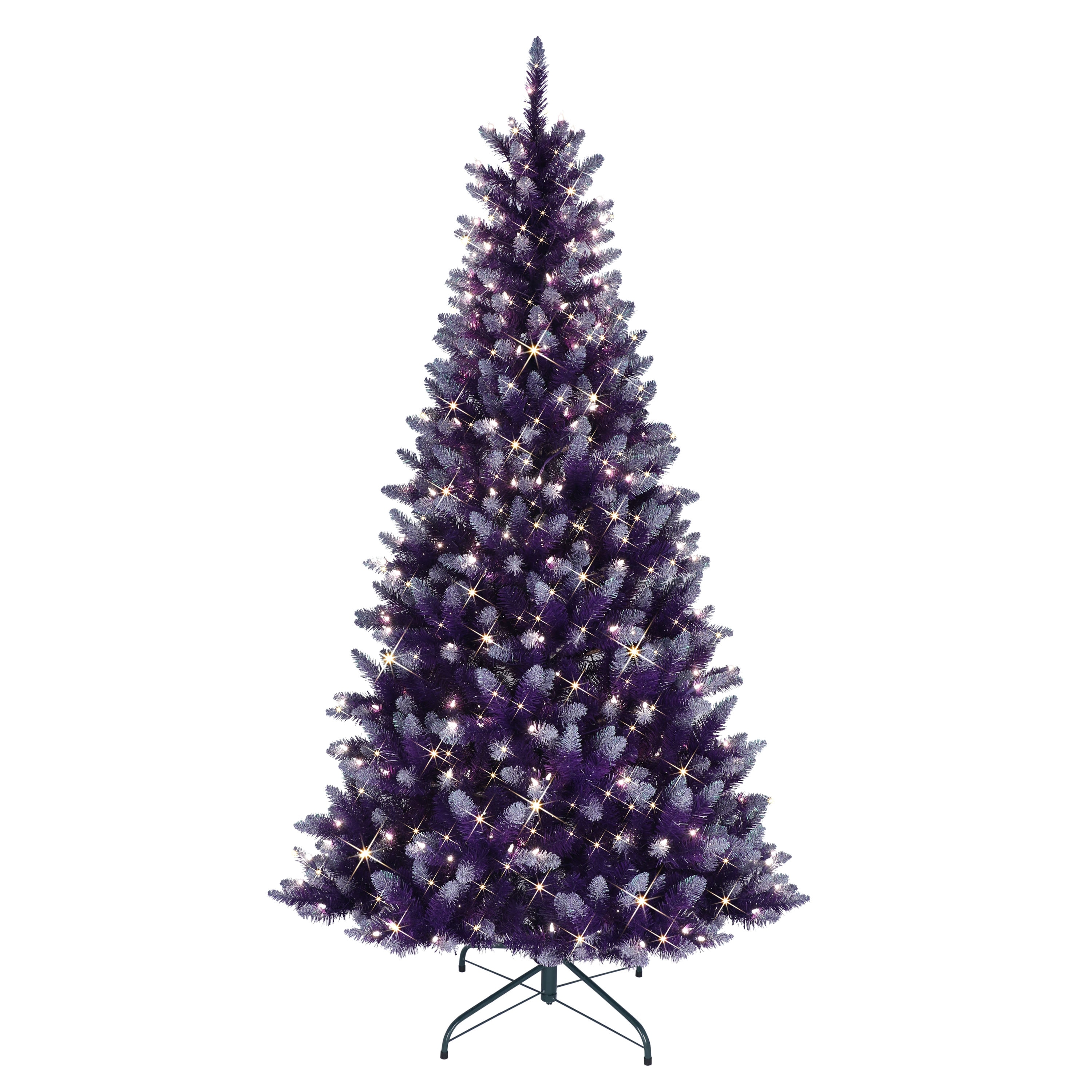 Puleo International 6.5' Pre-Lit Fashion Purple Artificial Christmas Tree