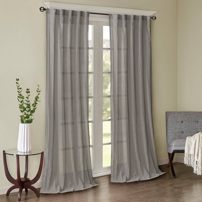 Solid Crushed Curtain Panel