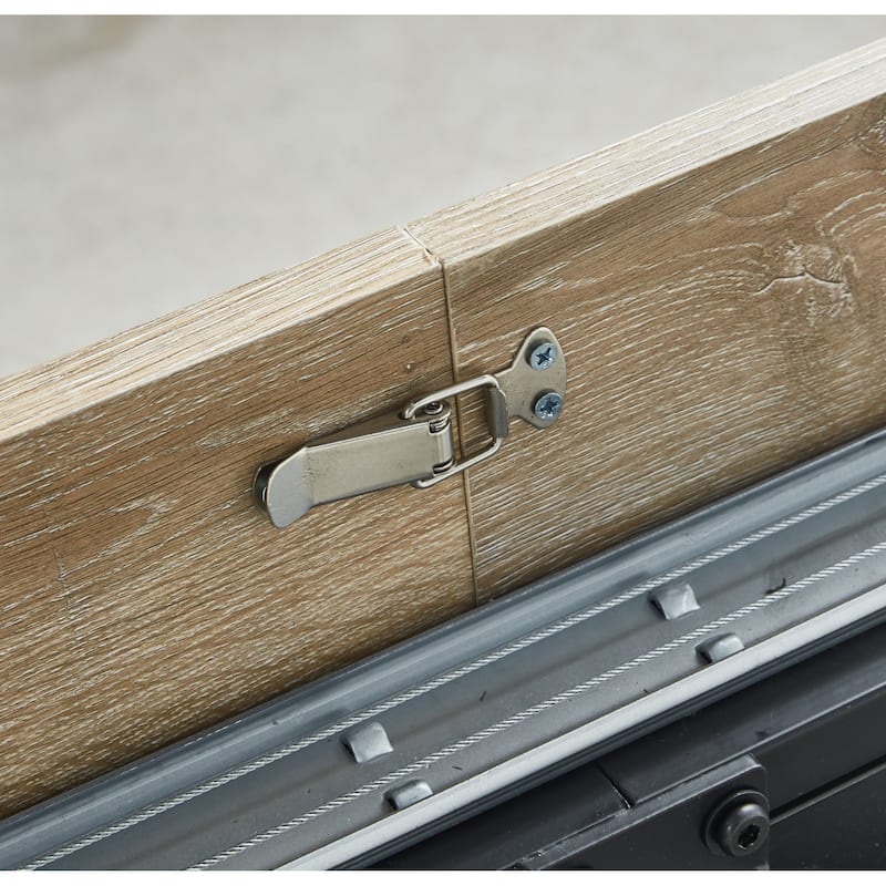 94.48"L Wood Extendable Dining Table with Metal Leg