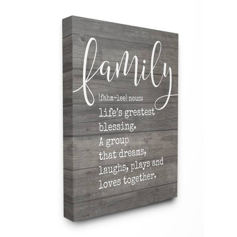 Stupell Family Definition Planked Wall Art - canvas wrapped - 24 x 30