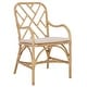preview thumbnail 10 of 10, SAFAVIEH Home Olala Rattan Arm Dining Chair - 23"W x 20"D x 37"H
