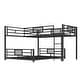 preview thumbnail 12 of 12, L-shaped Metal Twin over Full Size Bunk Bed,Modern & Simple Style