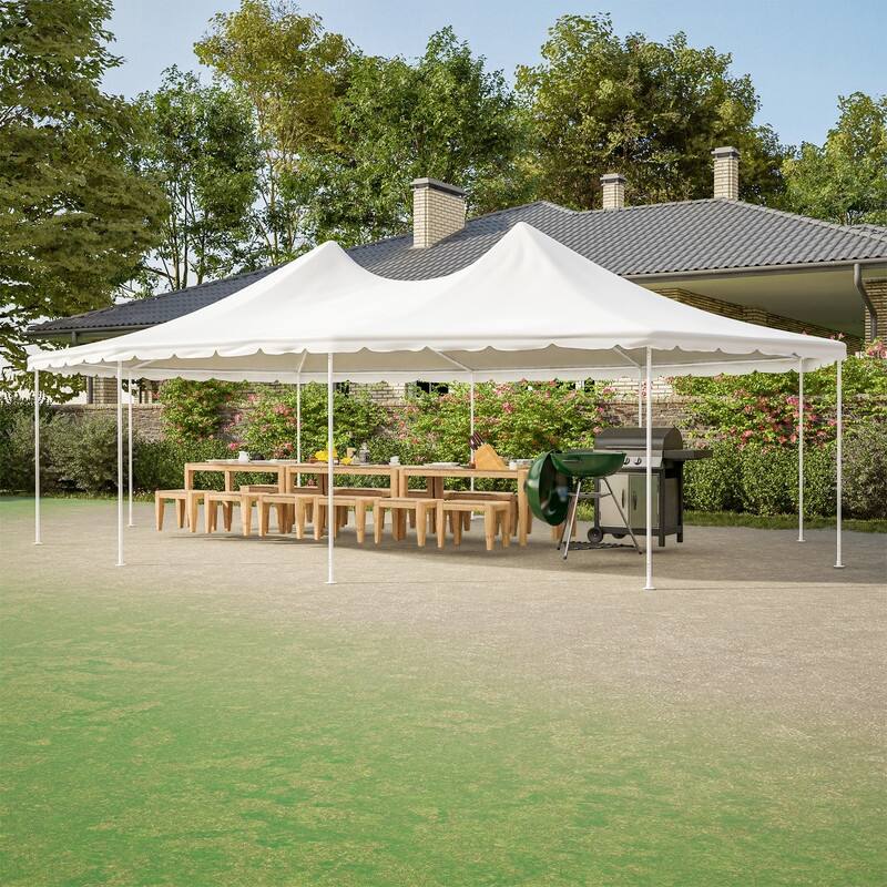29x21ft Heavy Duty Party Tent,White Wedding and Event Canopy - 345.72”(L) x 250.8”(W) x 141.72”(H)