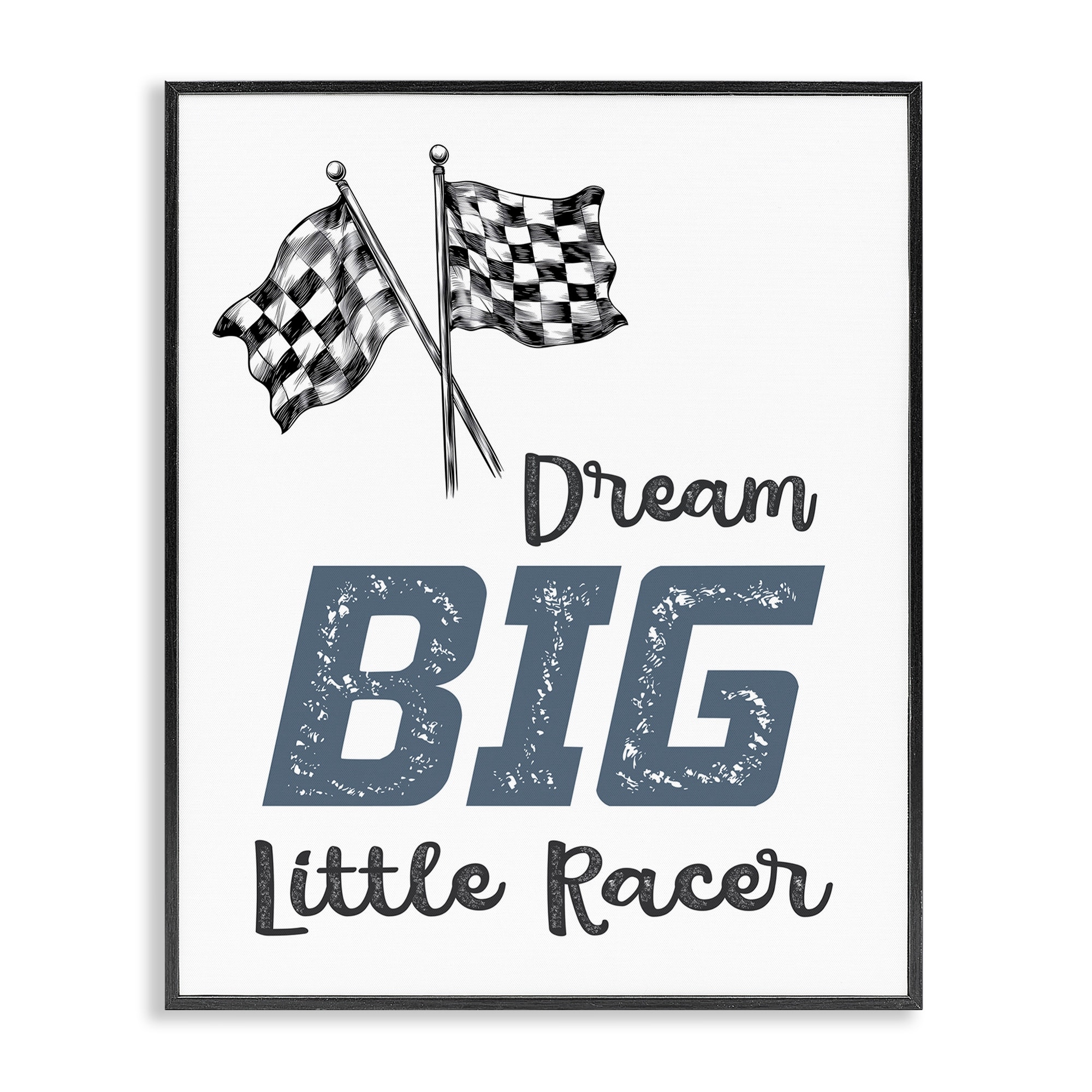 Stupell Dream Big Little Racer Framed Giclee Art Design By Christine Simpson Art