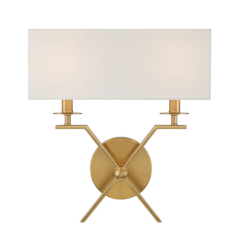 Savoy House 9-3305-2 Arondale 2 Light 15" Tall Bathroom Sconce - Warm Brass