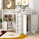 preview thumbnail 1 of 7, White Multi-functional Pine Loft Bed with Desk, Wardrobe, Drawers, and Shelves