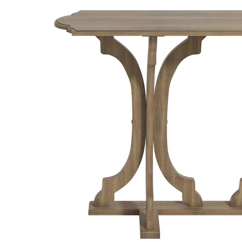 GALANO Doynton 45.9 in. Oval Solid Wood Console Table
