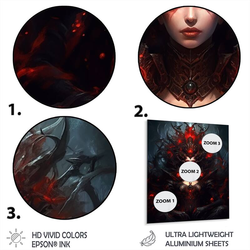 Designart "Cosmic Female Visitor I" Alien Metal Wall Art Living Room