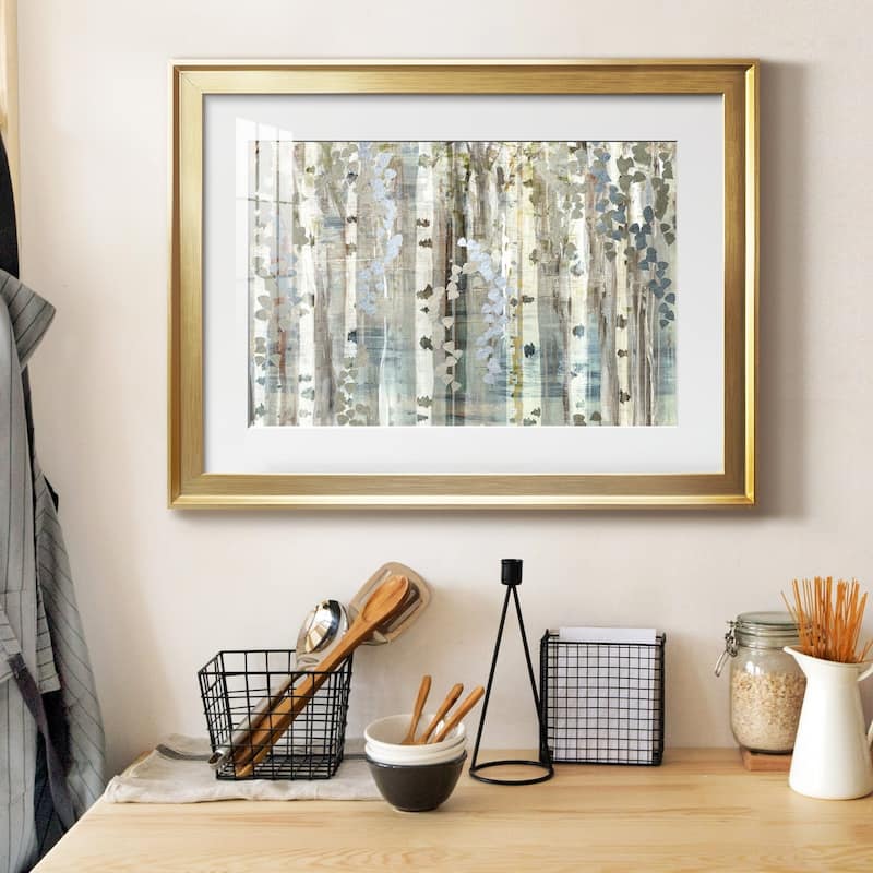 Birch Wood Meadow Premium Framed Print - Ready to Hang