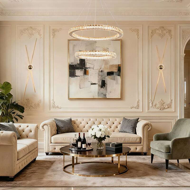 Modern LED Gold 4-Light X-shaped Design Wall Sconce Vanity Light