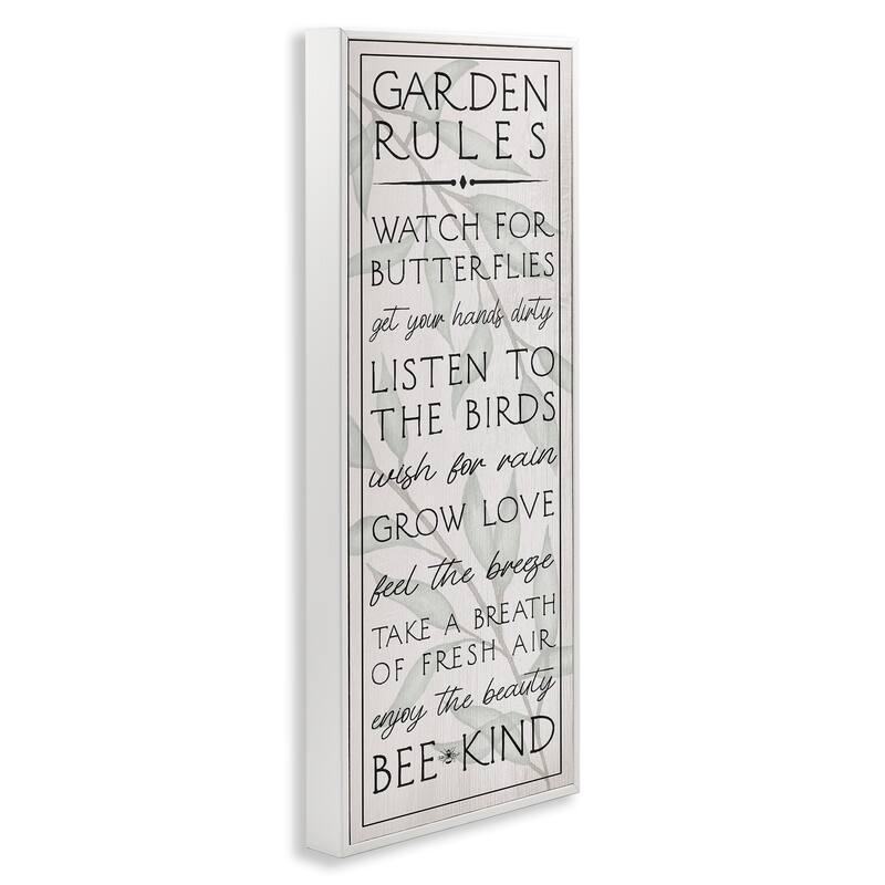Stupell Uplifting Garden Rules Framed Giclee Art Design By Lil' Rue