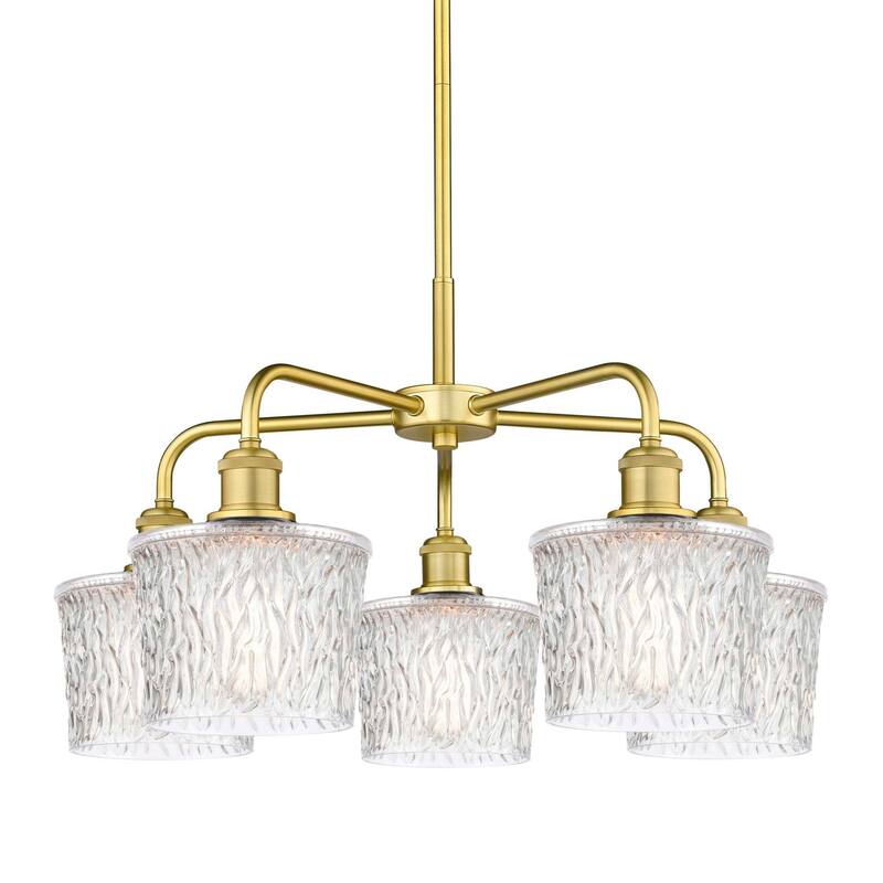 Innovations Lighting 516-5CR-15-25 Niagra Chandelier Niagra 5 Light - Satin Gold / Clear