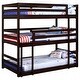 preview thumbnail 4 of 7, Sandler Transitional Wood Triple Bunk Bed Cappuccino