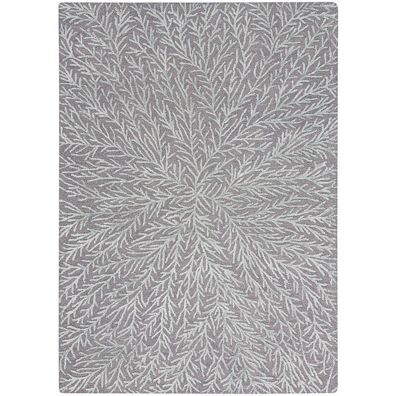 Michael Amini Star Contemporary Textured Botanical Abstract Glam Area Rug